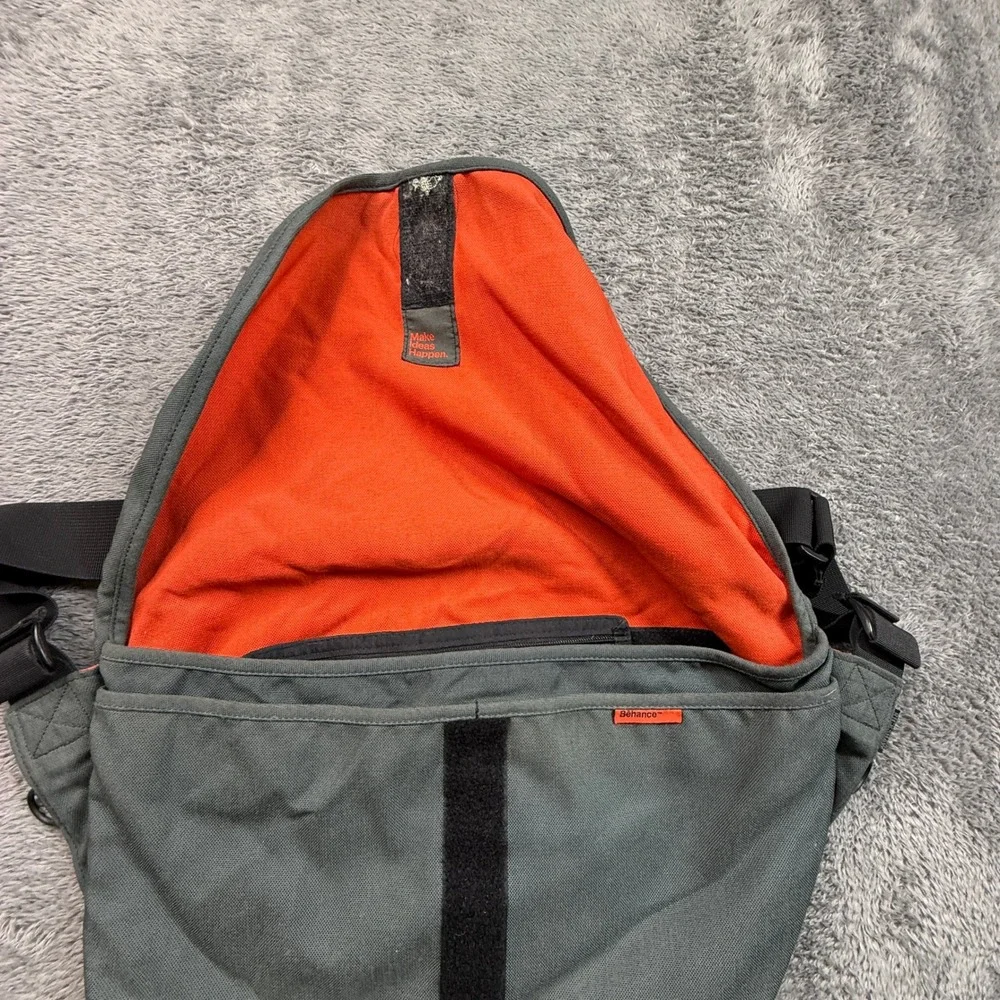 Rickshaw Bagworks Messenger Bag Unisex Large Gray Orange Good Behance 99% Canvas
